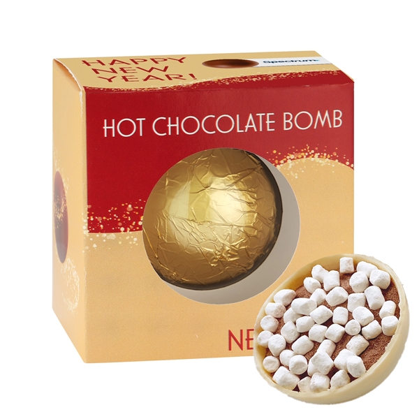New Years Mega Hot Chocolate Bomb Window Box; simply pour hot... from ASI 71685 Midnite Snax®