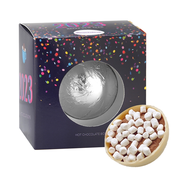 New Years Mega Hot Chocolate Bomb Window Box; simply pour hot... from ASI 71685 Midnite Snax®