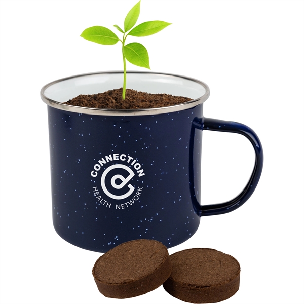Sip N Seed grow kit with enamel coated steel mug in... from ASI 54100 Fields Manufacturing Inc / Sprout Tyme Line by American Greenwood