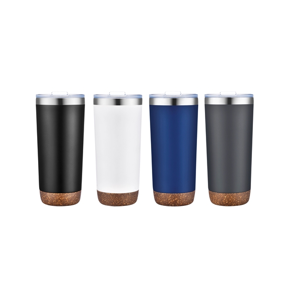 22 Oz Vacuum Sealed Travel Tumbler with Powdered Finish and Natural... from ASI 68190 Lungsal / Lungsal