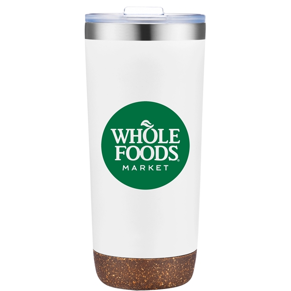 22 Oz Vacuum Sealed Travel Tumbler with Powdered Finish and Natural... from ASI 68190 Lungsal / Lungsal