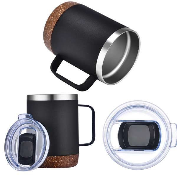 12 oz camper mug with powdered finish and cork base that... from ASI 68190 Lungsal / Lungsal