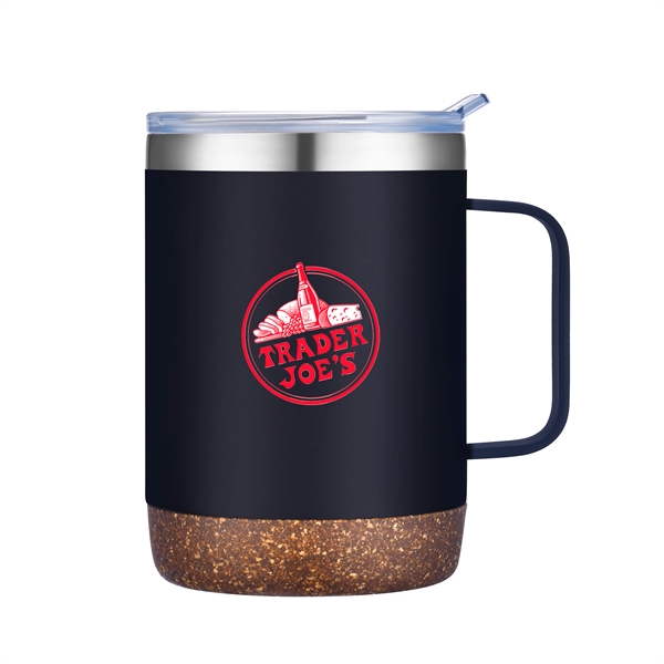 12 oz camper mug with powdered finish and cork base that... from ASI 68190 Lungsal / Lungsal