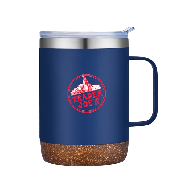 12 oz camper mug with powdered finish and cork base that... from ASI 68190 Lungsal / Lungsal