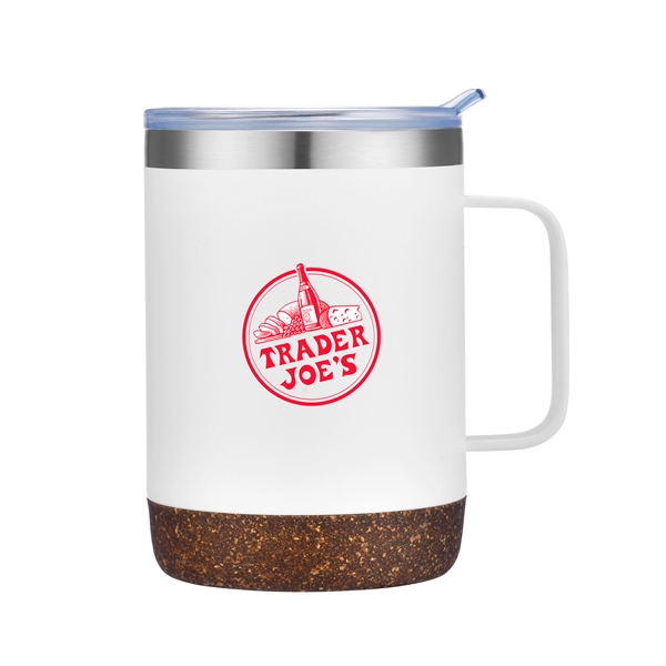 12 oz camper mug with powdered finish and cork base that... from ASI 68190 Lungsal / Lungsal