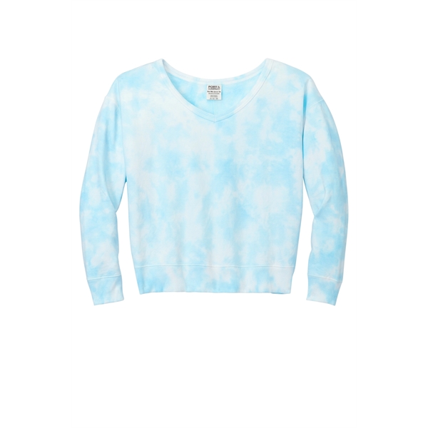 Port & Company Ladies Beach Wash Cloud Tie-Dye V-Neck Swe...... from ASI 84863 SanMar