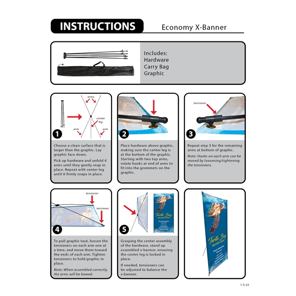 Economy X-Banner kit with 60" X 31" premium display polyester banner,... from ASI 80228 Quinn