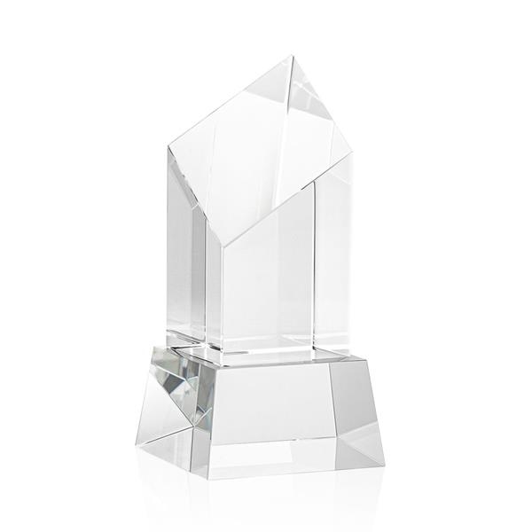 The Barone Award is a remarkably thick Optical Crystal Diamond Tower... from ASI 84592 St Regis Group / St Regis Crystal
