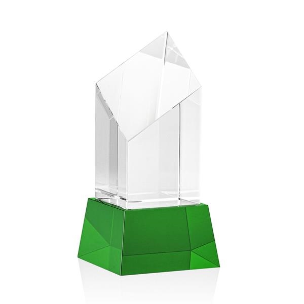 The Barone Award is a remarkably thick Optical Crystal Diamond Tower... from ASI 84592 St Regis Group / St Regis Crystal