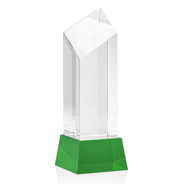 The Barone Award is a remarkably thick Optical Crystal Diamond Tower... from ASI 84592 St Regis Group / St Regis Crystal