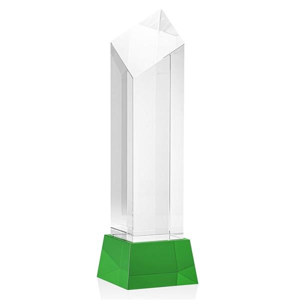 The Barone Award is a remarkably thick Optical Crystal Diamond Tower... from ASI 84592 St Regis Group / St Regis Crystal