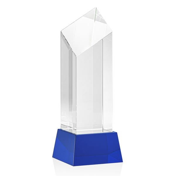 The Barone Award is a remarkably thick Optical Crystal Diamond Tower... from ASI 84592 St Regis Group / St Regis Crystal