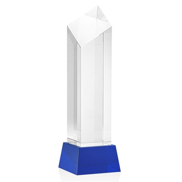 The Barone Award is a remarkably thick Optical Crystal Diamond Tower... from ASI 84592 St Regis Group / St Regis Crystal