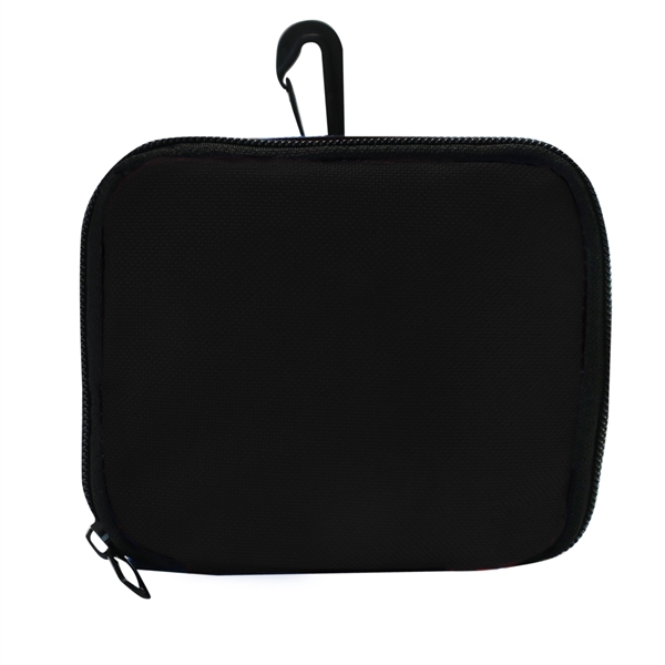 Puncture and water resistant 600D Polyester with 3-way zipper, full-swivel clip... from ASI 63698 Justin Case®