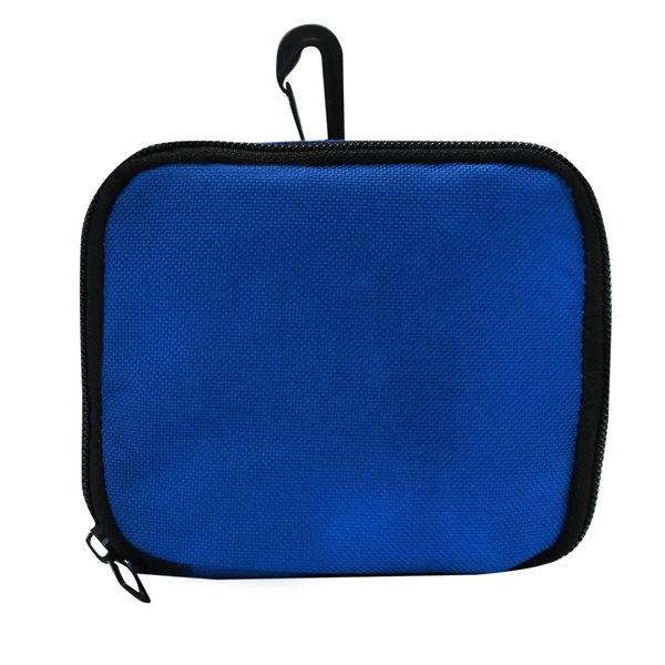 Puncture and water resistant 600D Polyester with 3-way zipper, full-swivel clip... from ASI 63698 Justin Case®