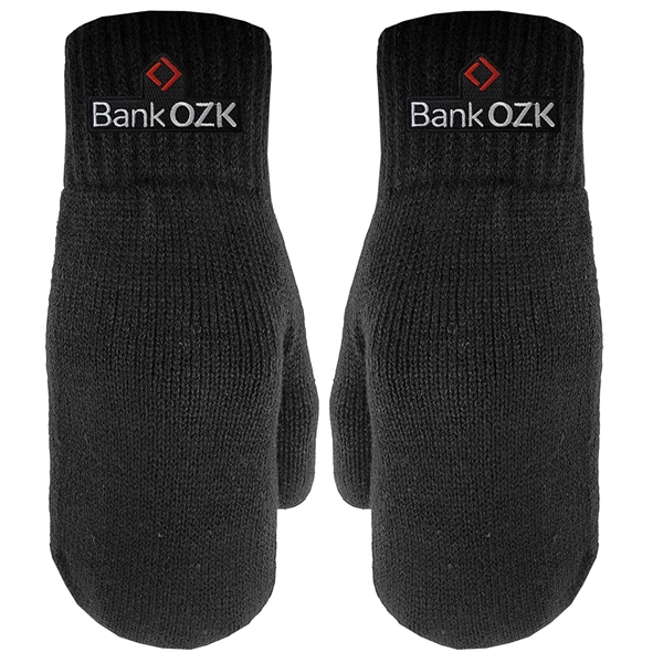 Deluxe acrylic knit mittens featuring fuzzy lining.... from ASI 90160 Suntex Industries