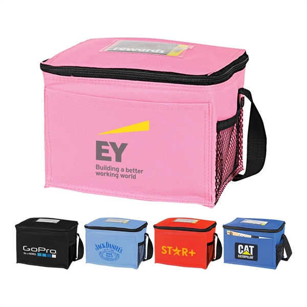 Six pack cooler lunch bag with ID holder.... from ASI 31517 Admart Products / Admart Line