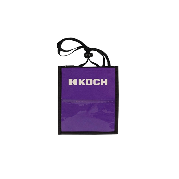 Large badge holder with zipper tote opening.... from ASI 31517 Admart Products