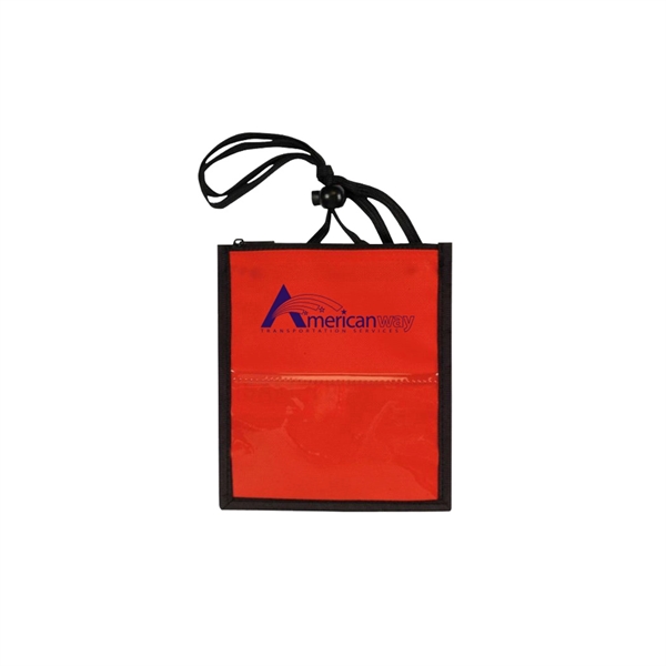 Large badge holder with zipper tote opening.... from ASI 31517 Admart Products