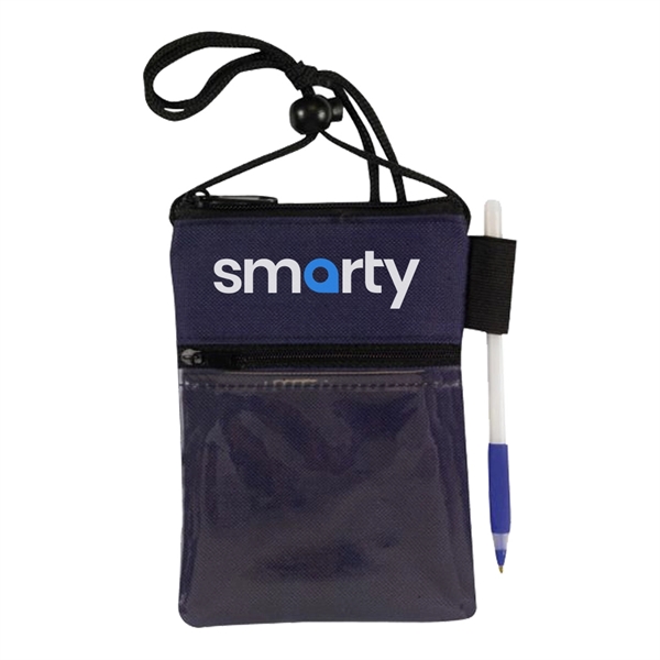 Badge holder with zipper top opening.... from ASI 31517 Admart Products / Admart Line