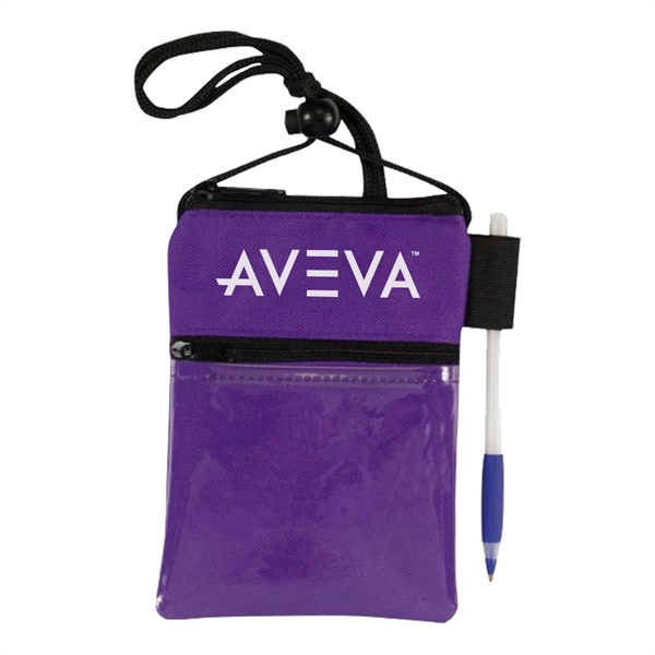 Badge holder with zipper top opening.... from ASI 31517 Admart Products / Admart Line