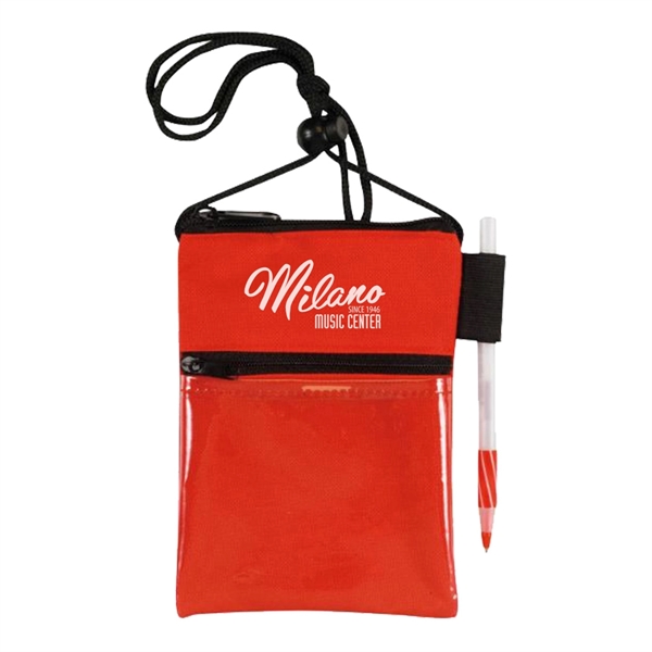 Badge holder with zipper top opening.... from ASI 31517 Admart Products / Admart Line