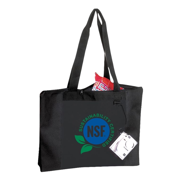 Polyester zipper tote bag made of 600 denier polyester with 28"... from ASI 31517 Admart Products / Admart Line