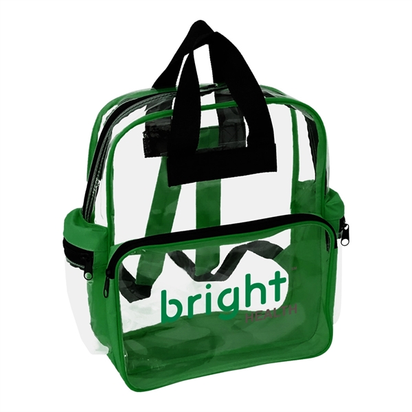 Rainbow Clear Vinyl Zippered Backpack... from ASI 31517 Admart Products / Admart Line