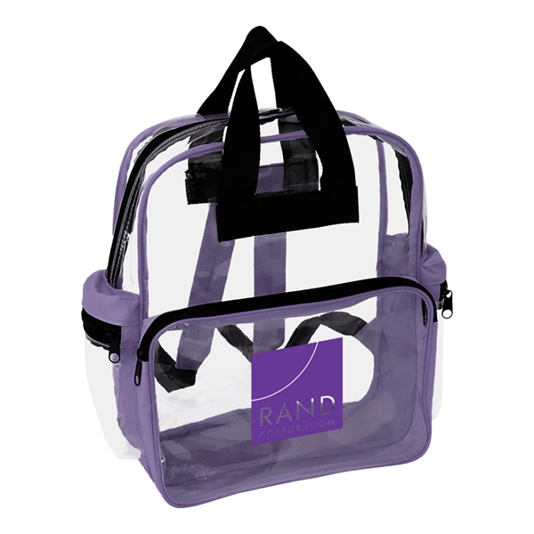 Rainbow Clear Vinyl Zippered Backpack... from ASI 31517 Admart Products / Admart Line