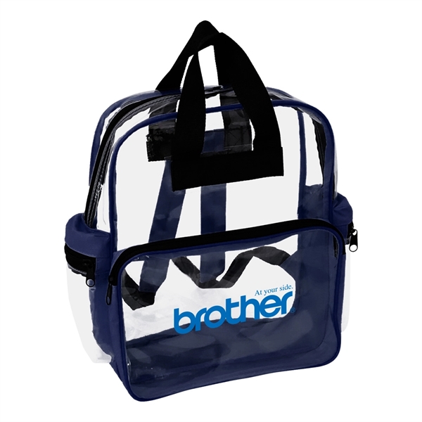 Rainbow Clear Vinyl Zippered Backpack... from ASI 31517 Admart Products / Admart Line