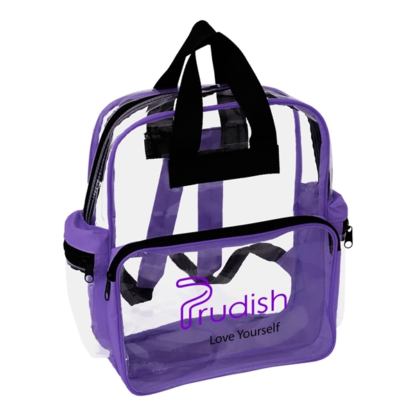Rainbow Clear Vinyl Zippered Backpack... from ASI 31517 Admart Products / Admart Line