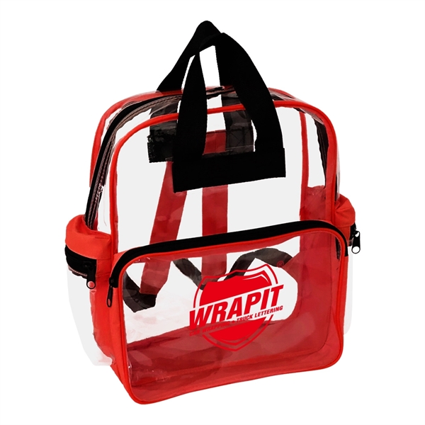 Rainbow Clear Vinyl Zippered Backpack... from ASI 31517 Admart Products / Admart Line