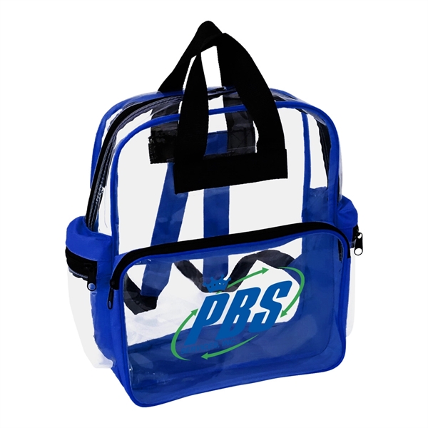 Rainbow Clear Vinyl Zippered Backpack... from ASI 31517 Admart Products / Admart Line