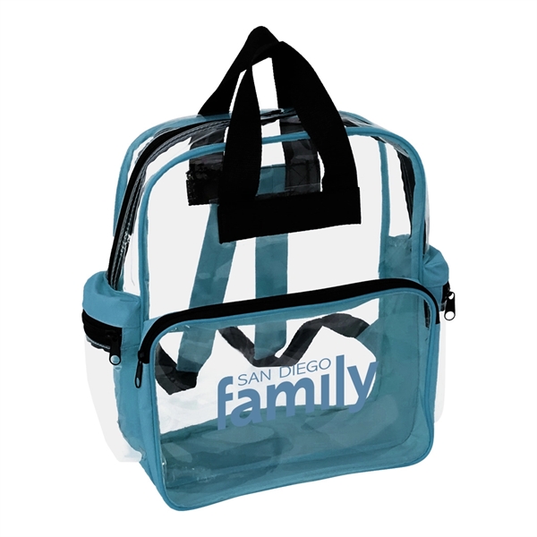 Rainbow Clear Vinyl Zippered Backpack... from ASI 31517 Admart Products / Admart Line