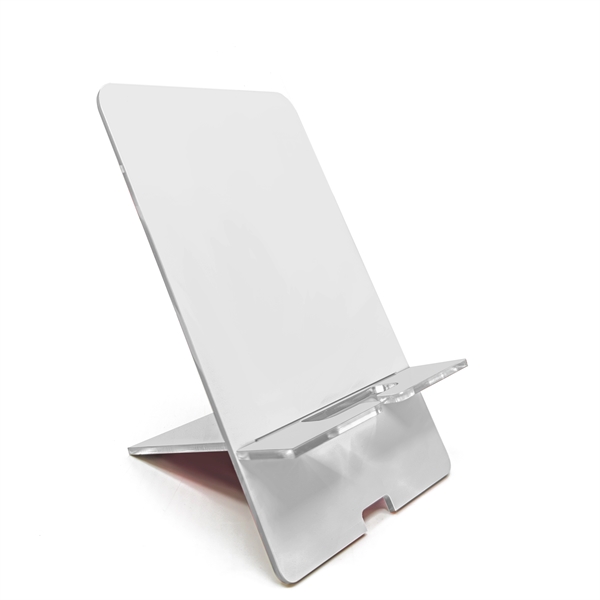 Rectangular shaped upright phone stand made of acrylic with area for... from ASI 90807 Tekweld