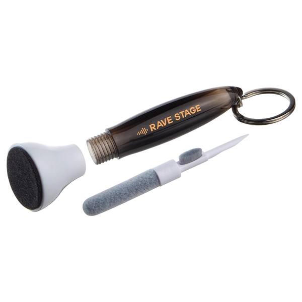 Microfiber Earbud & Screen Cleaner with Key Ring... from ASI 36730 Ariel Premium Supply Inc