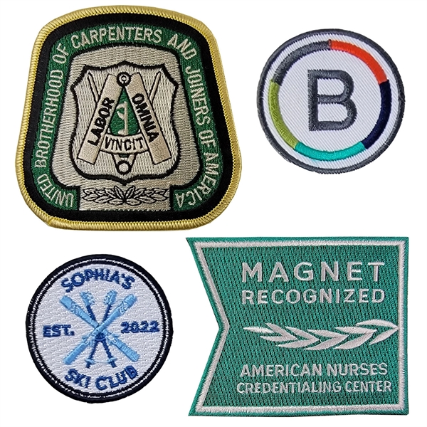Embroidered patches with up to 75% embroidery coverage, up to nine... from ASI 90160 Suntex Industries
