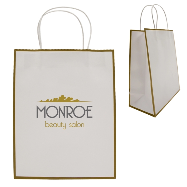 Laminated paper gift bag with decorative trim.... from ASI 61125 Hit Promotional Products / Hit®