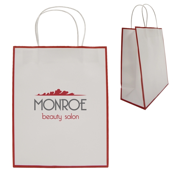 Laminated paper gift bag with decorative trim.... from ASI 61125 Hit Promotional Products / Hit®