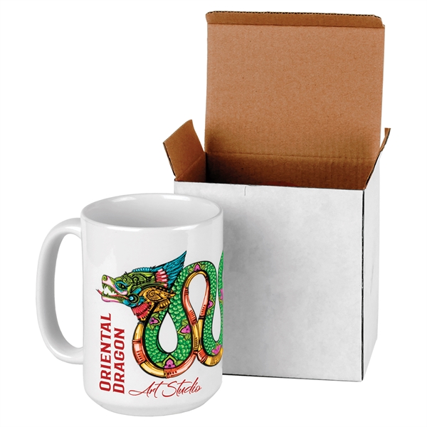 15 oz. custom printed white ceramic mug.... from ASI 92531 Unique Custom Products / UCP