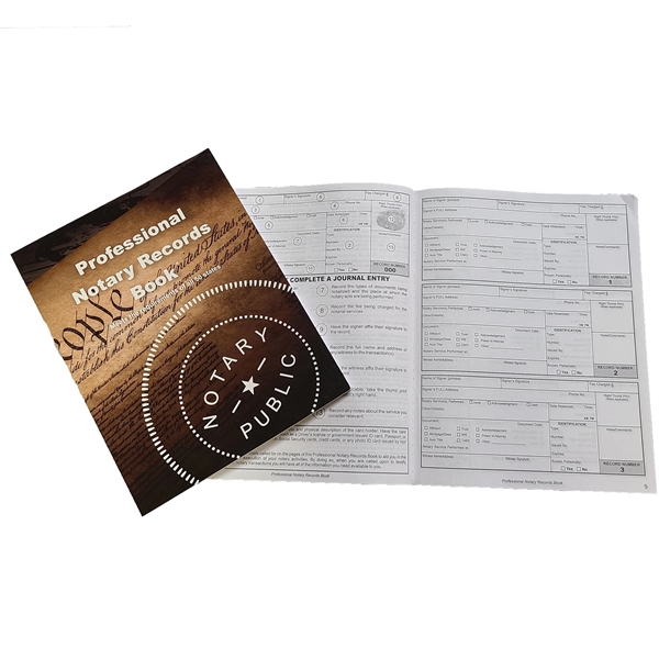 The 12" x 8" paper notary record book features 88 pages.... from ASI 92531 Unique Custom Products / UCP