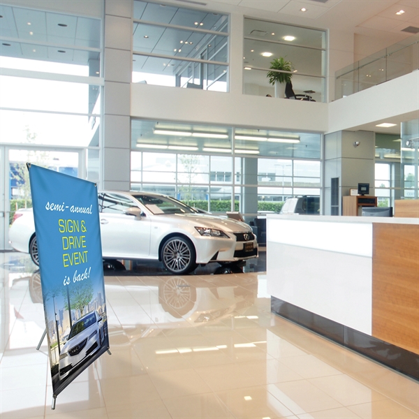 X-Banner 60" X 31" Kit with Banner, adjustable hardware and carry... from ASI 80228 Quinn