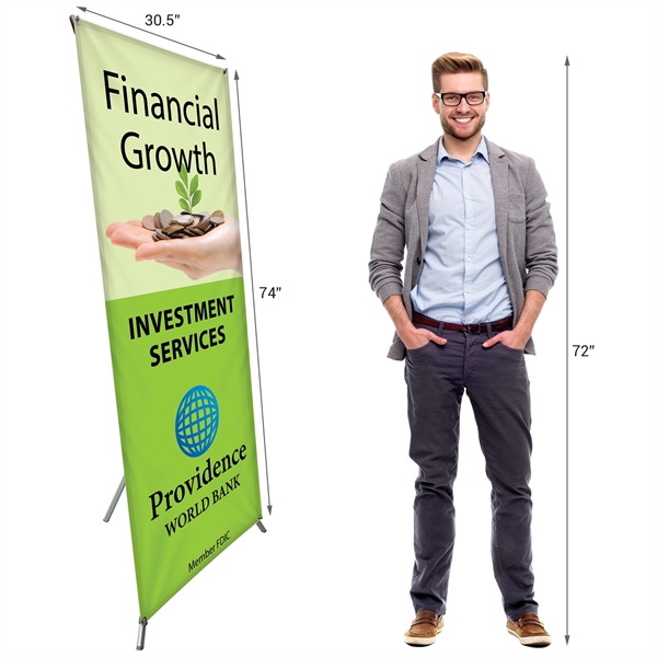 X-Banner Kit with  30.5" X 74" Banner.... from ASI 80228 Quinn