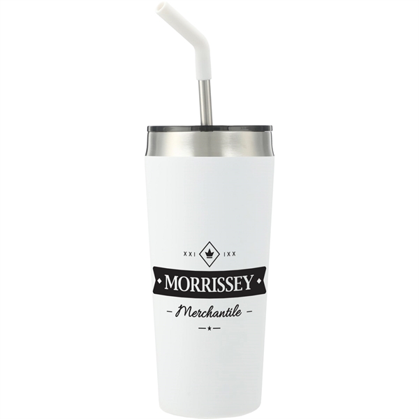 20 oz. double wall stainless steel tumbler with lid and straw.... from ASI 66887 PCNA / Bullet