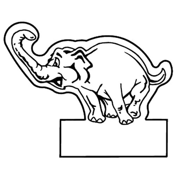 Magnets - Stock Shape Collection - Full Color. Elephant on box... from ASI 80210 Quikey Mfg Co Inc / Quikey Line