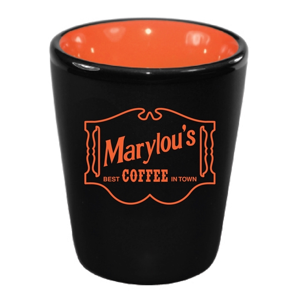 2 Oz. ceramic shot with black matte finish.... from ASI 74245 Nordic Co Inc / Nordic Nordic Promos