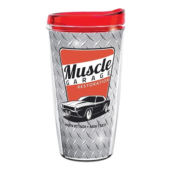 Double-wall insulated, clear Tritan™ tumbler with diamond plate insert available in... from ASI 73871 Next Promotions LLC