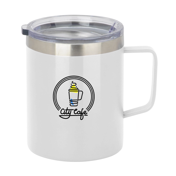 12 oz. double insulated stainless steel coffee mug.... from ASI 63549 Jornik Manufacturing Corp / Jornik