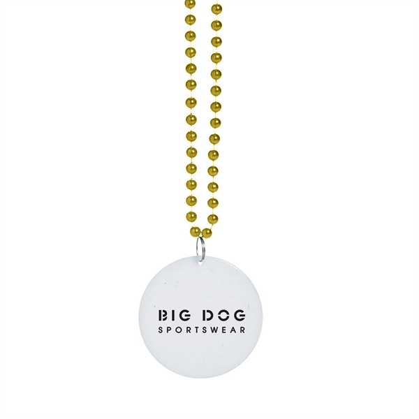 Customize these medallion beaded necklaces with your logo for a refreshing... from ASI 52710 Lincoln Line