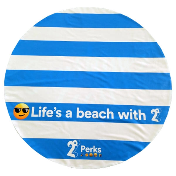 A 59-inch round beach microfiber towel absorbs 5x more water than... from ASI 61966 HPG / BCG Creations HPG Gold